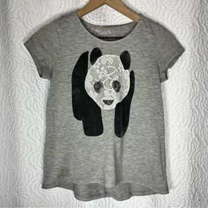 Panda Lace Detail Short Sleeve Tee